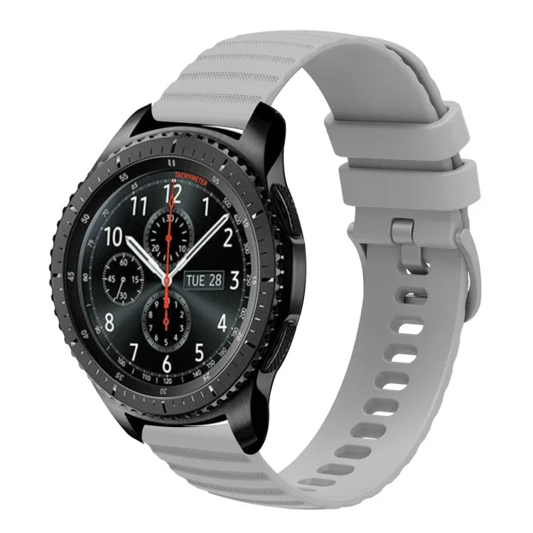 Dây đồng hồ silicone màu trơn họa tiết chấm sóng 22mm, Dành cho Samsung Galaxy Watch3 45mm, Dành cho Samsung Galaxy Watch 46mm, Dành cho Samsung Gear S3 Classic, Dành cho Samsung Gear S3 Frontier