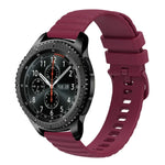Dây đồng hồ silicone màu trơn họa tiết chấm sóng 22mm, Dành cho Samsung Galaxy Watch3 45mm, Dành cho Samsung Galaxy Watch 46mm, Dành cho Samsung Gear S3 Classic, Dành cho Samsung Gear S3 Frontier