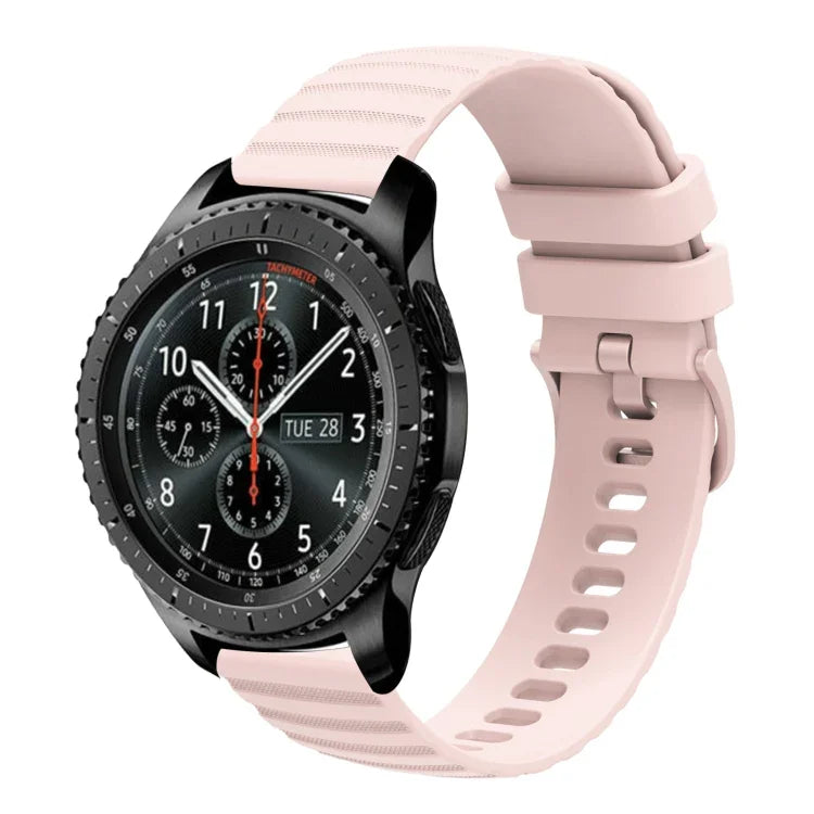 Dây đồng hồ silicone màu trơn họa tiết chấm sóng 22mm, Dành cho Samsung Galaxy Watch3 45mm, Dành cho Samsung Galaxy Watch 46mm, Dành cho Samsung Gear S3 Classic, Dành cho Samsung Gear S3 Frontier