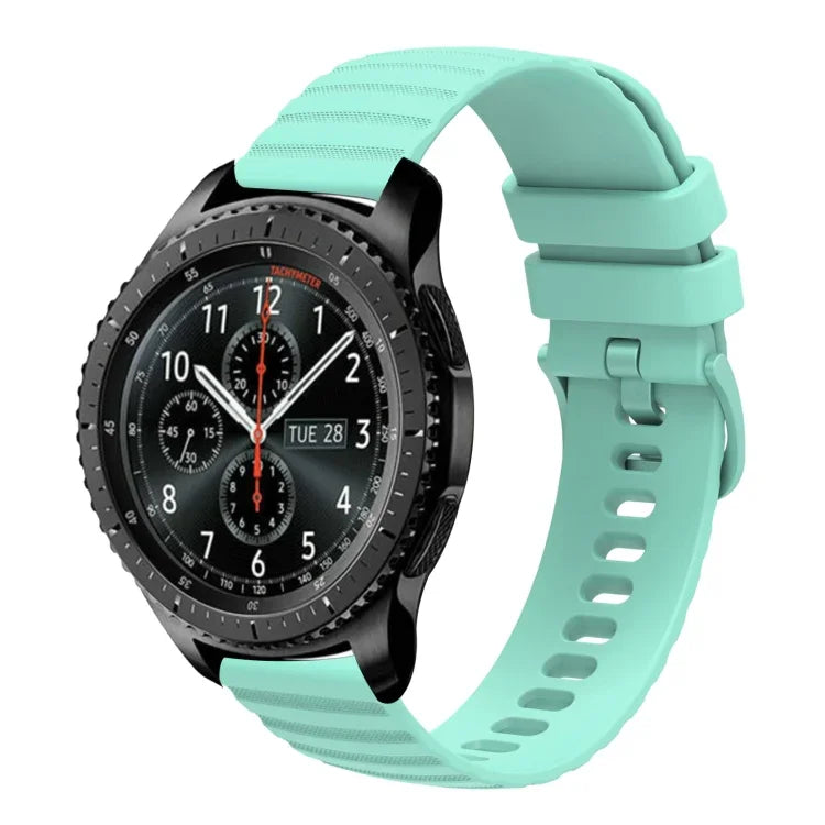 Dây đồng hồ silicone màu trơn họa tiết chấm sóng 22mm, Dành cho Samsung Galaxy Watch3 45mm, Dành cho Samsung Galaxy Watch 46mm, Dành cho Samsung Gear S3 Classic, Dành cho Samsung Gear S3 Frontier