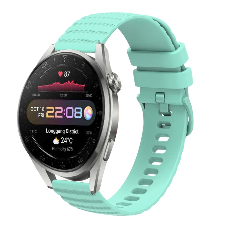 22mm Wavy Dot Pattern Solid Color Silicone Watch Band, For Huawei Watch 3 Pro New