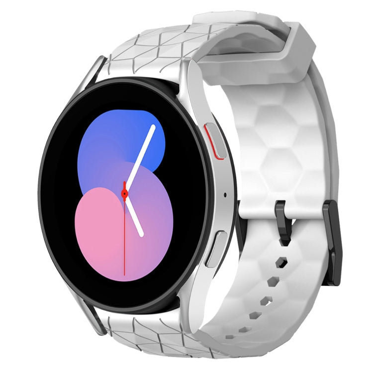 Dây đồng hồ silicone màu trơn họa tiết bóng đá 20mm, dành cho Samsung Galaxy Watch 5 44mm, dành cho Samsung Galaxy Watch 5 40mm, dành cho Samsung Galaxy Watch 5 Pro 45mm, dành cho Samsung Galaxy Watch 4 44mm