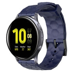 Dây đồng hồ silicone màu trơn họa tiết bóng đá 20mm, Dành cho Samsung Galaxy Watch Active 2 44mm, Dành cho Samsung Galaxy Watch 42mm