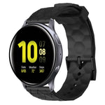 Dây đồng hồ silicone màu trơn họa tiết bóng đá 20mm, Dành cho Samsung Galaxy Watch Active 2 44mm, Dành cho Samsung Galaxy Watch 42mm
