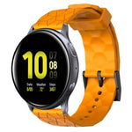 Dây đồng hồ silicone màu trơn họa tiết bóng đá 20mm, Dành cho Samsung Galaxy Watch Active 2 44mm, Dành cho Samsung Galaxy Watch 42mm