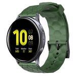 Dây đồng hồ silicone màu trơn họa tiết bóng đá 20mm, Dành cho Samsung Galaxy Watch Active 2 44mm, Dành cho Samsung Galaxy Watch 42mm