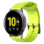 Dây đồng hồ silicone màu trơn họa tiết bóng đá 20mm, Dành cho Samsung Galaxy Watch Active 2 44mm, Dành cho Samsung Galaxy Watch 42mm