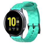 Dây đồng hồ silicone màu trơn họa tiết bóng đá 20mm, Dành cho Samsung Galaxy Watch Active 2 44mm, Dành cho Samsung Galaxy Watch 42mm