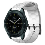 Dây đồng hồ silicone màu trơn họa tiết bóng đá 20mm, Dành cho Samsung Galaxy Watch Active 2 44mm, Dành cho Samsung Galaxy Watch 42mm