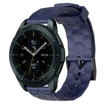 Dây đồng hồ silicone màu trơn họa tiết bóng đá 20mm, Dành cho Samsung Galaxy Watch Active 2 44mm, Dành cho Samsung Galaxy Watch 42mm