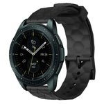 Dây đồng hồ silicone màu trơn họa tiết bóng đá 20mm, Dành cho Samsung Galaxy Watch Active 2 44mm, Dành cho Samsung Galaxy Watch 42mm