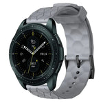 Dây đồng hồ silicone màu trơn họa tiết bóng đá 20mm, Dành cho Samsung Galaxy Watch Active 2 44mm, Dành cho Samsung Galaxy Watch 42mm