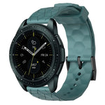 Dây đồng hồ silicone màu trơn họa tiết bóng đá 20mm, Dành cho Samsung Galaxy Watch Active 2 44mm, Dành cho Samsung Galaxy Watch 42mm