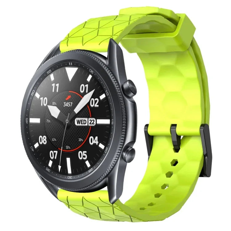 Dây đồng hồ silicone màu trơn họa tiết bóng đá 22mm, Dành cho Samsung Galaxy Watch3 45mm, Dành cho Samsung Galaxy Watch 46mm, Dành cho Samsung Gear S3 Classic, Dành cho Samsung Gear S3 Frontier