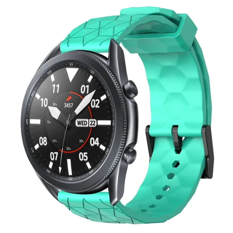 Dây đồng hồ silicone màu trơn họa tiết bóng đá 22mm, Dành cho Samsung Galaxy Watch3 45mm, Dành cho Samsung Galaxy Watch 46mm, Dành cho Samsung Gear S3 Classic, Dành cho Samsung Gear S3 Frontier