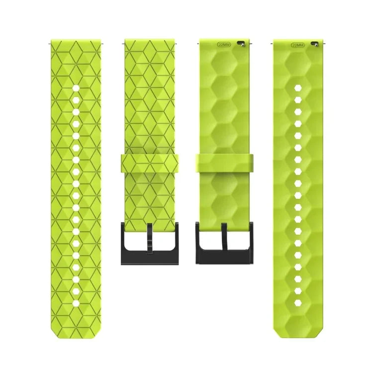 Dây đồng hồ silicone màu trơn họa tiết bóng đá 22mm, Dành cho Samsung Galaxy Watch3 45mm, Dành cho Samsung Galaxy Watch 46mm, Dành cho Samsung Gear S3 Classic, Dành cho Samsung Gear S3 Frontier