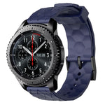 Dây đồng hồ silicone màu trơn họa tiết bóng đá 22mm, Dành cho Samsung Galaxy Watch3 45mm, Dành cho Samsung Galaxy Watch 46mm, Dành cho Samsung Gear S3 Classic, Dành cho Samsung Gear S3 Frontier