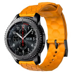 Dây đồng hồ silicone màu trơn họa tiết bóng đá 22mm, Dành cho Samsung Galaxy Watch3 45mm, Dành cho Samsung Galaxy Watch 46mm, Dành cho Samsung Gear S3 Classic, Dành cho Samsung Gear S3 Frontier