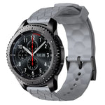 Dây đồng hồ silicone màu trơn họa tiết bóng đá 22mm, Dành cho Samsung Galaxy Watch3 45mm, Dành cho Samsung Galaxy Watch 46mm, Dành cho Samsung Gear S3 Classic, Dành cho Samsung Gear S3 Frontier