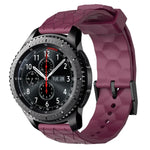 Dây đồng hồ silicone màu trơn họa tiết bóng đá 22mm, Dành cho Samsung Galaxy Watch3 45mm, Dành cho Samsung Galaxy Watch 46mm, Dành cho Samsung Gear S3 Classic, Dành cho Samsung Gear S3 Frontier