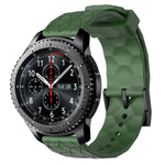 Dây đồng hồ silicone màu trơn họa tiết bóng đá 22mm, Dành cho Samsung Galaxy Watch3 45mm, Dành cho Samsung Galaxy Watch 46mm, Dành cho Samsung Gear S3 Classic, Dành cho Samsung Gear S3 Frontier