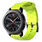 Dây đồng hồ silicone màu trơn họa tiết bóng đá 22mm, Dành cho Samsung Galaxy Watch3 45mm, Dành cho Samsung Galaxy Watch 46mm, Dành cho Samsung Gear S3 Classic, Dành cho Samsung Gear S3 Frontier