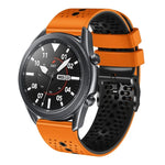 Dây đồng hồ silicone hai màu có lỗ 22mm, Dành cho Samsung Galaxy Watch3 45mm, Dành cho Samsung Galaxy Watch 46mm, Dành cho Samsung Gear S3 Classic, Dành cho Samsung Gear S3 Frontier