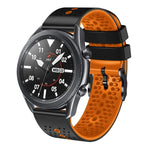 Dây đồng hồ silicone hai màu có lỗ 22mm, Dành cho Samsung Galaxy Watch3 45mm, Dành cho Samsung Galaxy Watch 46mm, Dành cho Samsung Gear S3 Classic, Dành cho Samsung Gear S3 Frontier