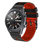 Dây đồng hồ silicone hai màu có lỗ 22mm, Dành cho Samsung Galaxy Watch3 45mm, Dành cho Samsung Galaxy Watch 46mm, Dành cho Samsung Gear S3 Classic, Dành cho Samsung Gear S3 Frontier