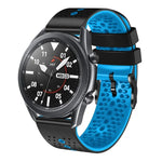 Dây đồng hồ silicone hai màu có lỗ 22mm, Dành cho Samsung Galaxy Watch3 45mm, Dành cho Samsung Galaxy Watch 46mm, Dành cho Samsung Gear S3 Classic, Dành cho Samsung Gear S3 Frontier