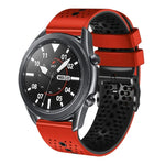 Dây đồng hồ silicone hai màu có lỗ 22mm, Dành cho Samsung Galaxy Watch3 45mm, Dành cho Samsung Galaxy Watch 46mm, Dành cho Samsung Gear S3 Classic, Dành cho Samsung Gear S3 Frontier