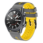 Dây đồng hồ silicone hai màu có lỗ 22mm, Dành cho Samsung Galaxy Watch3 45mm, Dành cho Samsung Galaxy Watch 46mm, Dành cho Samsung Gear S3 Classic, Dành cho Samsung Gear S3 Frontier