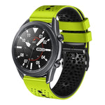 Dây đồng hồ silicone hai màu có lỗ 22mm, Dành cho Samsung Galaxy Watch3 45mm, Dành cho Samsung Galaxy Watch 46mm, Dành cho Samsung Gear S3 Classic, Dành cho Samsung Gear S3 Frontier