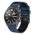 Dây đồng hồ silicone hai màu có lỗ 22mm, Dành cho Samsung Galaxy Watch3 45mm, Dành cho Samsung Galaxy Watch 46mm, Dành cho Samsung Gear S3 Classic, Dành cho Samsung Gear S3 Frontier