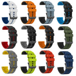 Dây đồng hồ silicone hai màu có lỗ 22mm, Dành cho Samsung Galaxy Watch3 45mm, Dành cho Samsung Galaxy Watch 46mm, Dành cho Samsung Gear S3 Classic, Dành cho Samsung Gear S3 Frontier