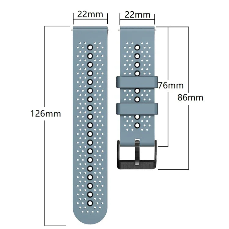 Dây đồng hồ silicone hai màu có lỗ 22mm, Dành cho Samsung Galaxy Watch3 45mm, Dành cho Samsung Galaxy Watch 46mm, Dành cho Samsung Gear S3 Classic, Dành cho Samsung Gear S3 Frontier
