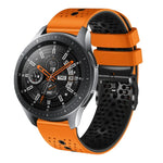 Dây đồng hồ silicone hai màu có lỗ 22mm, Dành cho Samsung Galaxy Watch3 45mm, Dành cho Samsung Galaxy Watch 46mm, Dành cho Samsung Gear S3 Classic, Dành cho Samsung Gear S3 Frontier
