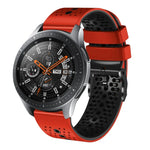 Dây đồng hồ silicone hai màu có lỗ 22mm, Dành cho Samsung Galaxy Watch3 45mm, Dành cho Samsung Galaxy Watch 46mm, Dành cho Samsung Gear S3 Classic, Dành cho Samsung Gear S3 Frontier