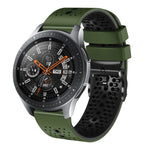 Dây đồng hồ silicone hai màu có lỗ 22mm, Dành cho Samsung Galaxy Watch3 45mm, Dành cho Samsung Galaxy Watch 46mm, Dành cho Samsung Gear S3 Classic, Dành cho Samsung Gear S3 Frontier