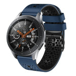 Dây đồng hồ silicone hai màu có lỗ 22mm, Dành cho Samsung Galaxy Watch3 45mm, Dành cho Samsung Galaxy Watch 46mm, Dành cho Samsung Gear S3 Classic, Dành cho Samsung Gear S3 Frontier