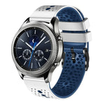 Dây đồng hồ silicone hai màu có lỗ 22mm, Dành cho Samsung Galaxy Watch3 45mm, Dành cho Samsung Galaxy Watch 46mm, Dành cho Samsung Gear S3 Classic, Dành cho Samsung Gear S3 Frontier