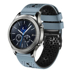 Dây đồng hồ silicone hai màu có lỗ 22mm, Dành cho Samsung Galaxy Watch3 45mm, Dành cho Samsung Galaxy Watch 46mm, Dành cho Samsung Gear S3 Classic, Dành cho Samsung Gear S3 Frontier