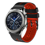 Dây đồng hồ silicone hai màu có lỗ 22mm, Dành cho Samsung Galaxy Watch3 45mm, Dành cho Samsung Galaxy Watch 46mm, Dành cho Samsung Gear S3 Classic, Dành cho Samsung Gear S3 Frontier