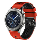 Dây đồng hồ silicone hai màu có lỗ 22mm, Dành cho Samsung Galaxy Watch3 45mm, Dành cho Samsung Galaxy Watch 46mm, Dành cho Samsung Gear S3 Classic, Dành cho Samsung Gear S3 Frontier