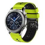 Dây đồng hồ silicone hai màu có lỗ 22mm, Dành cho Samsung Galaxy Watch3 45mm, Dành cho Samsung Galaxy Watch 46mm, Dành cho Samsung Gear S3 Classic, Dành cho Samsung Gear S3 Frontier