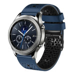 Dây đồng hồ silicone hai màu có lỗ 22mm, Dành cho Samsung Galaxy Watch3 45mm, Dành cho Samsung Galaxy Watch 46mm, Dành cho Samsung Gear S3 Classic, Dành cho Samsung Gear S3 Frontier