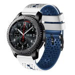 Dây đồng hồ silicone hai màu có lỗ 22mm, Dành cho Samsung Galaxy Watch3 45mm, Dành cho Samsung Galaxy Watch 46mm, Dành cho Samsung Gear S3 Classic, Dành cho Samsung Gear S3 Frontier