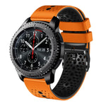 Dây đồng hồ silicone hai màu có lỗ 22mm, Dành cho Samsung Galaxy Watch3 45mm, Dành cho Samsung Galaxy Watch 46mm, Dành cho Samsung Gear S3 Classic, Dành cho Samsung Gear S3 Frontier