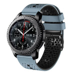 Dây đồng hồ silicone hai màu có lỗ 22mm, Dành cho Samsung Galaxy Watch3 45mm, Dành cho Samsung Galaxy Watch 46mm, Dành cho Samsung Gear S3 Classic, Dành cho Samsung Gear S3 Frontier