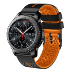Dây đồng hồ silicone hai màu có lỗ 22mm, Dành cho Samsung Galaxy Watch3 45mm, Dành cho Samsung Galaxy Watch 46mm, Dành cho Samsung Gear S3 Classic, Dành cho Samsung Gear S3 Frontier